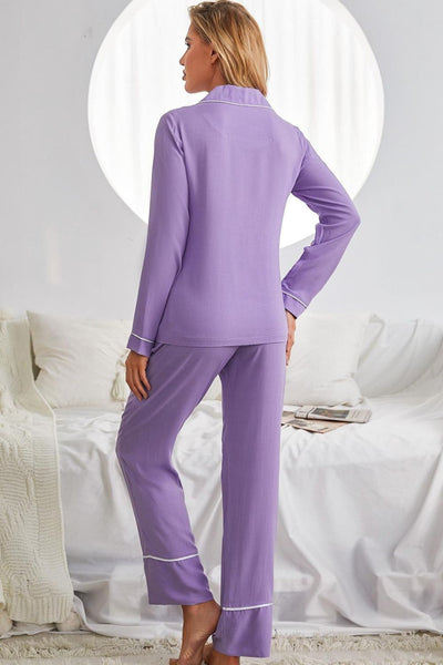 Lavender Pajama Set with Pockets